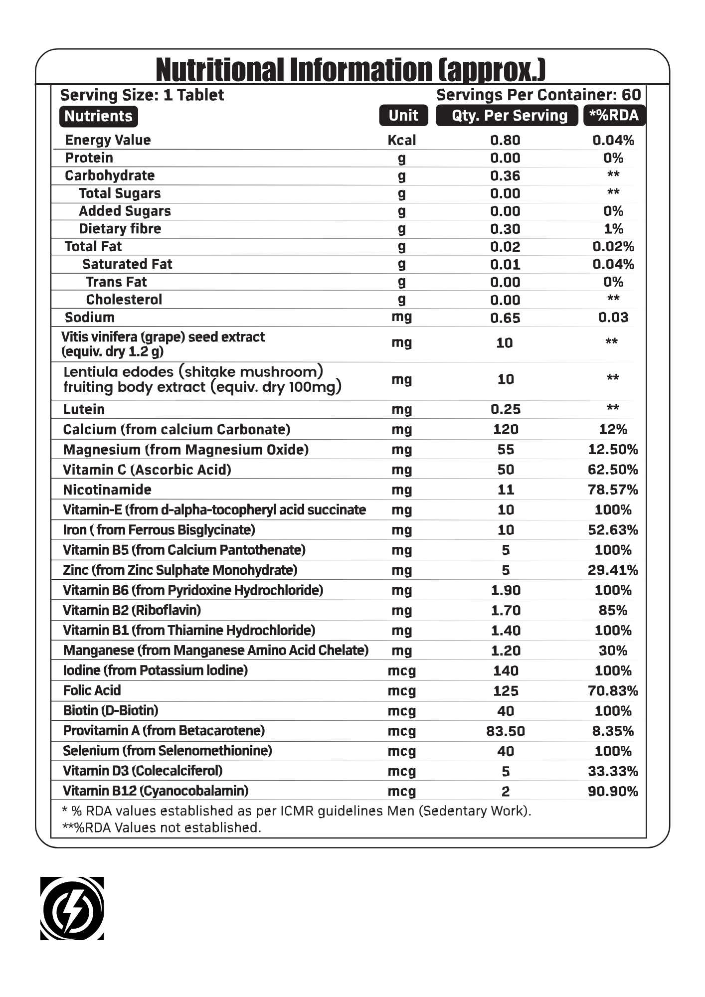 DAILY VITAL Multivitamine Sports - 60 Tablets